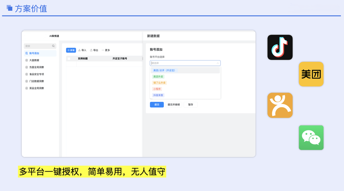 多平台账号，一键授权，无人值守
